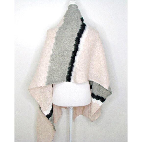 Twig & Arrow Oversized Oblong Blanket Scarf Pink Black Gray So Soft 84x24 NWT - Picture 5 of 11